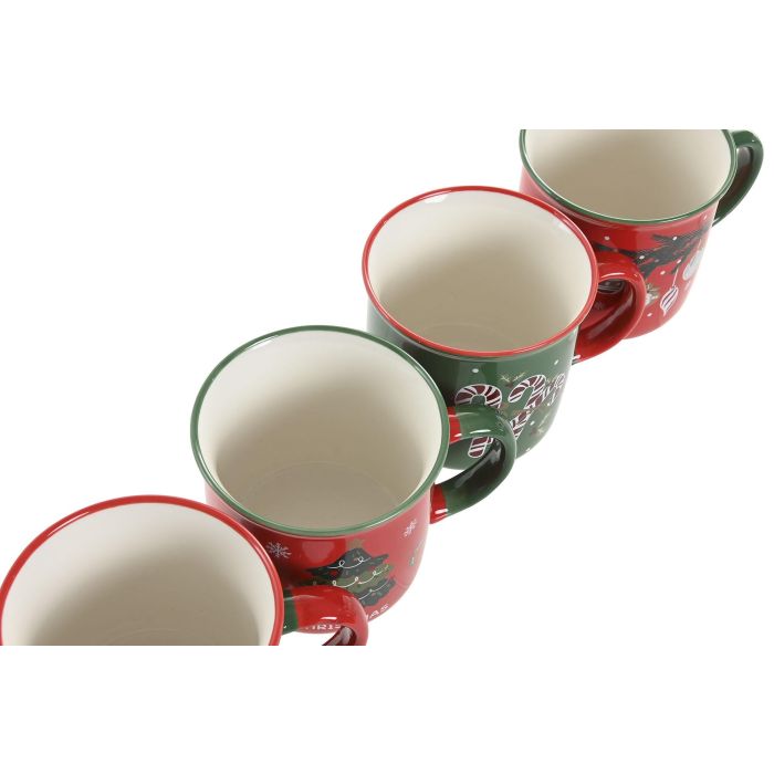 Mug Navidad Tradicional DKD Home Decor Verde Rojo 9.5 x 9 x 12.5 cm (12 Unidades) 2 Mug Navidad Tradicional DKD Home Decor Verde Rojo 9.5 x 9 x 12.5 cm (12 Unidades) 2