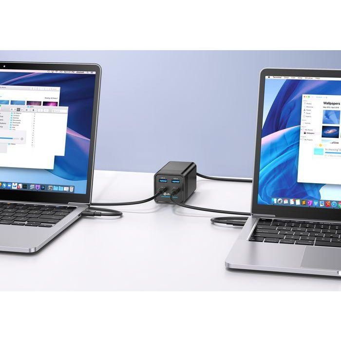 eSTUFF Cargador Múltiple 120W GaN PD 4 Puertos (2x USB-C 100W, 2x USB-A 18W) Carga Rápida Smart Compacto para Portátiles 4 eSTUFF Cargador Múltiple 120W GaN PD 4 Puertos (2x USB-C 100W, 2x USB-A 18W) Carga Rápida Smart Compacto para Portátiles 4