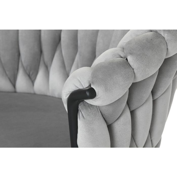 DKD Home Decor Silla Moderna Gris y Negro Poliéster y Metal L 60 x An 66 x Al 84 cm Asiento 48 cm Desmontable 5 DKD Home Decor Silla Moderna Gris y Negro Poliéster y Metal L 60 x An 66 x Al 84 cm Asiento 48 cm Desmontable 5
