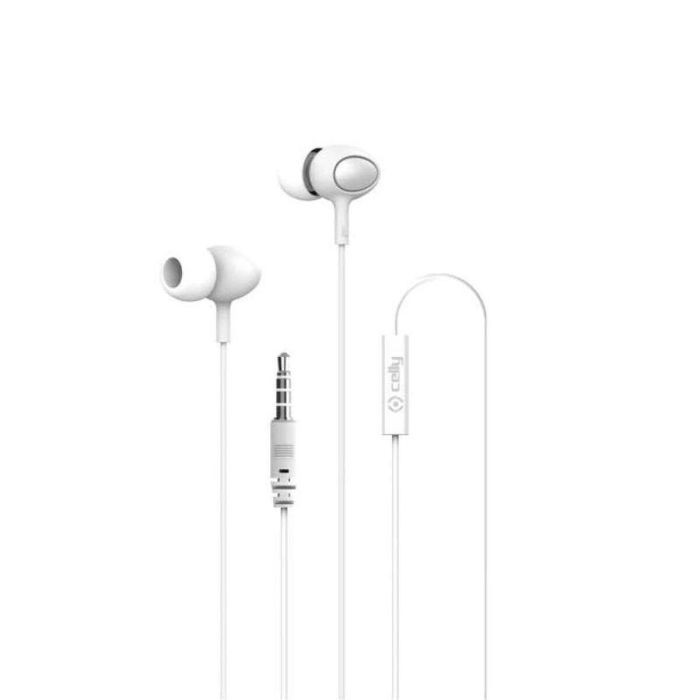 Celly Auricular Jack 3.5 Stereo Con Microfono Blanco 11 Celly Auricular Jack 3.5 Stereo Con Microfono Blanco 11