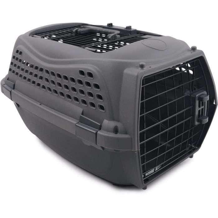 M.PETS PET6953182725855 Jaula de Transporte para Gatos ECO GIRO de Plástico Talla S Gris M.PETS PET6953182725855 Jaula de Transporte para Gatos ECO GIRO de Plástico Talla S Gris