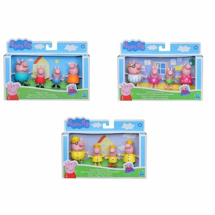 Peppa Pig, Peppa tiene una aventura, Peppa y su familia, pack de 4 figuritas, a partir de 3 años 1