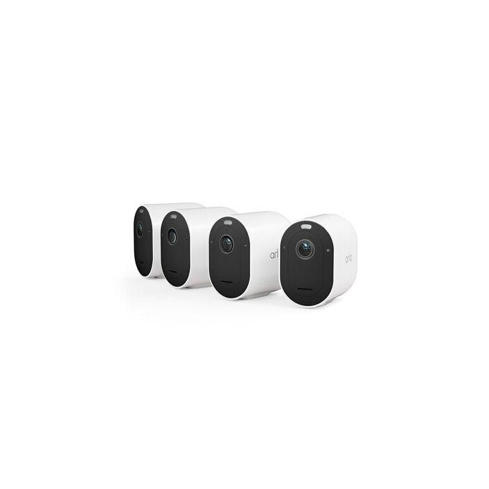 Arlo AAAOU33059 Pro 5 2K+ Cámara de Seguridad Conectada - 4 Cámaras - Visión Nocturna a Color - Wi-Fi Doble Banda