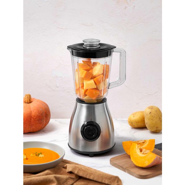 Batidora de vaso Argon 350W 1.5L acero inoxidable, 20x39x17 cm (6 Unidades) 1 Batidora de vaso Argon 350W 1.5L acero inoxidable, 20x39x17 cm (6 Unidades) 1