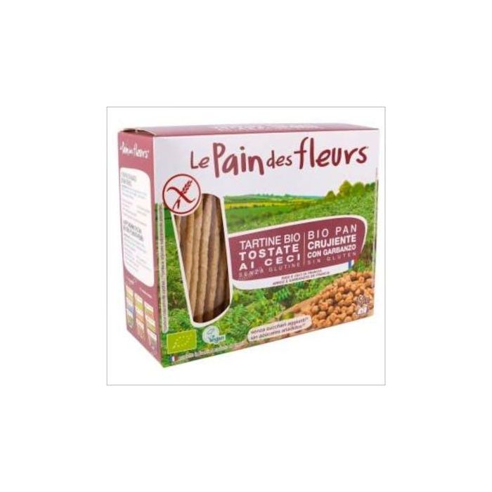 LE PAIN DES FLEURS Cracker de Garbanzos Bio 150g Sin Gluten, Vegano, Fuente Proteínas, Hierro, Magnesio y Fibra