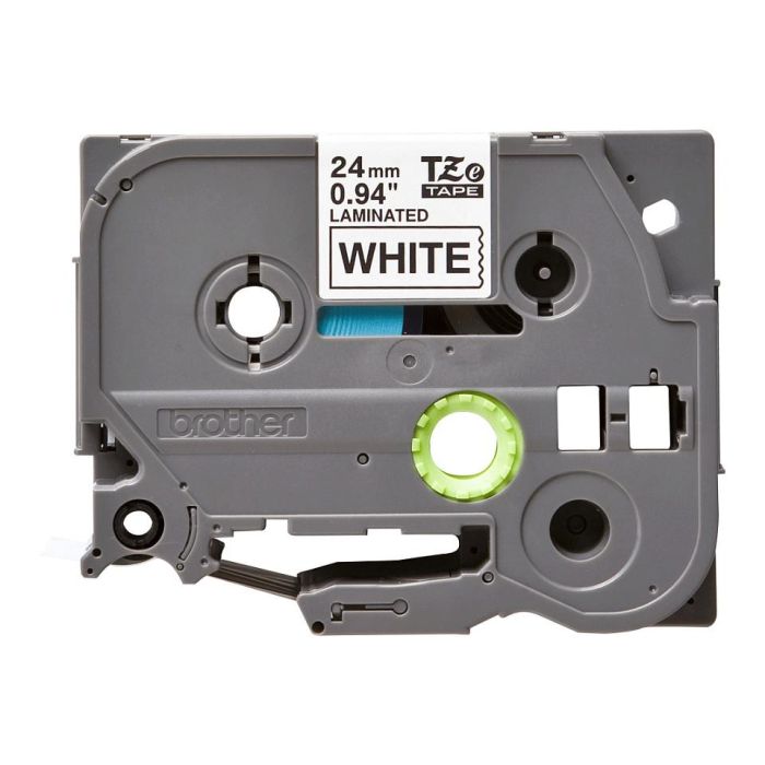 BROTHER Cinta laminada blanco/negro 24mm 1
