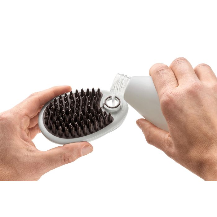 Hunter Peine De Curry Con Dispensador De Champú Para Perros - Elimina Pelo Muerto Y Facilita El Baño 3