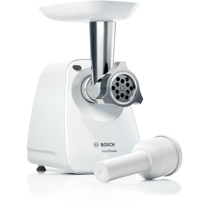 Bosch MFW2500W Picadora de carne SmartPower, 350W de potencia, rinde 1,7 kg/min, incluye 1 rejilla de trituración - Negra Bosch MFW2500W Picadora de carne SmartPower, 350W de potencia, rinde 1,7 kg/min, incluye 1 rejilla de trituración - Negra