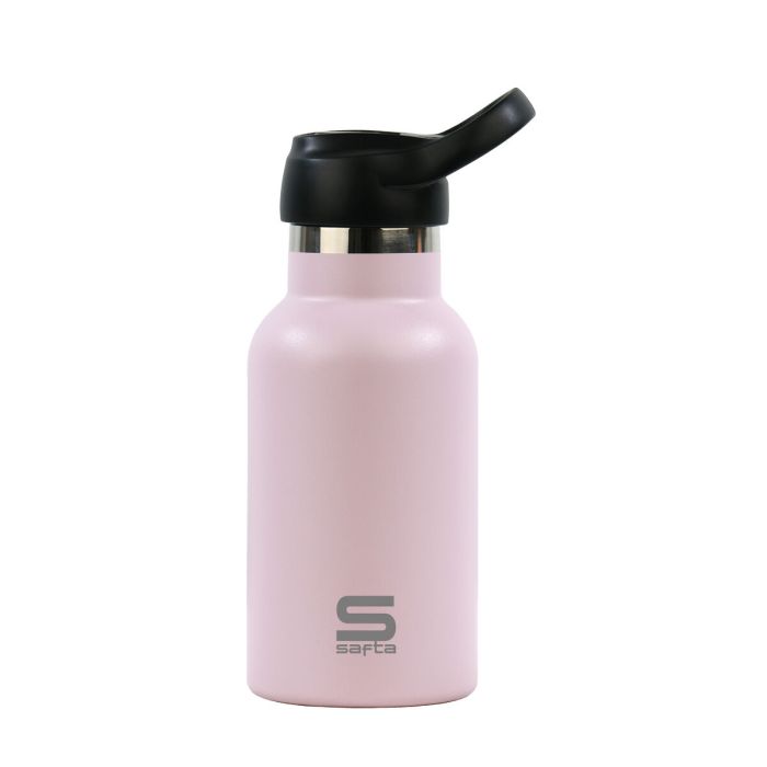 Botella Térmica Safta Rosa empolvado Rosa Silicona Acero Inoxidable 1