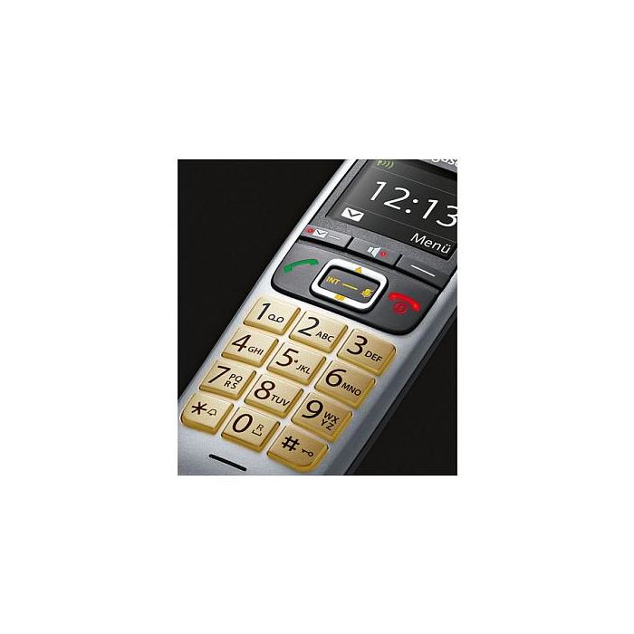 Gigaset E560 Teléfono DECT/analógico Inalámbrico Negro Plata