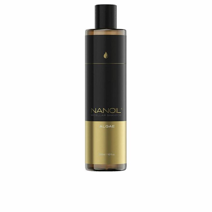 Nanoil Champú Micelar Algas Nori Brillo e Hidratación Intensa Protección UV y Anti-encrespamiento para Todo Tipo de Cabello 300 ml