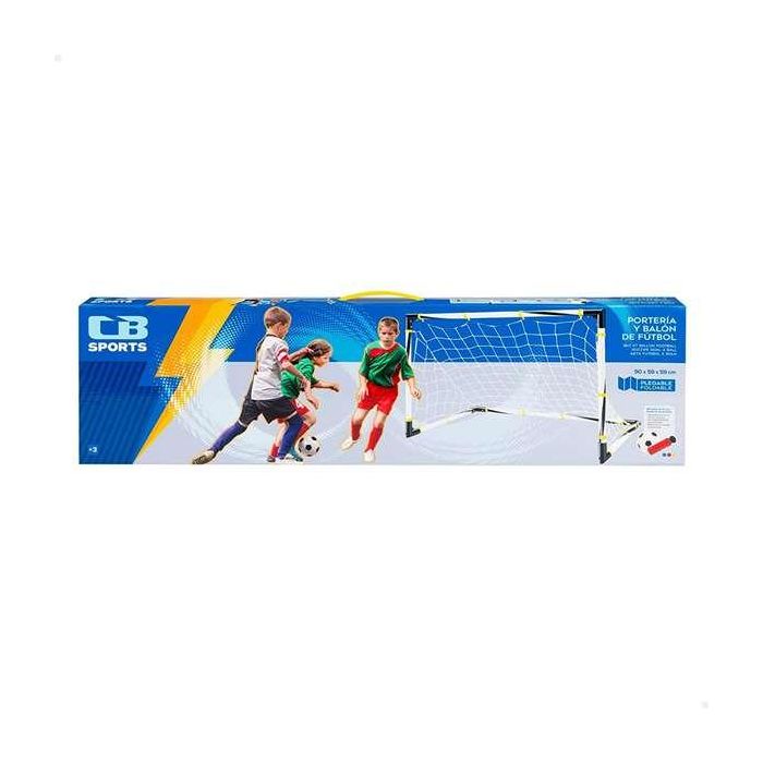 Color Baby Portería de Fútbol Plegable 90x59x59 cm con Balón e Hinchador de Plástico y Poliéster para Niños +3 Años 10 Color Baby Portería de Fútbol Plegable 90x59x59 cm con Balón e Hinchador de Plástico y Poliéster para Niños +3 Años 10