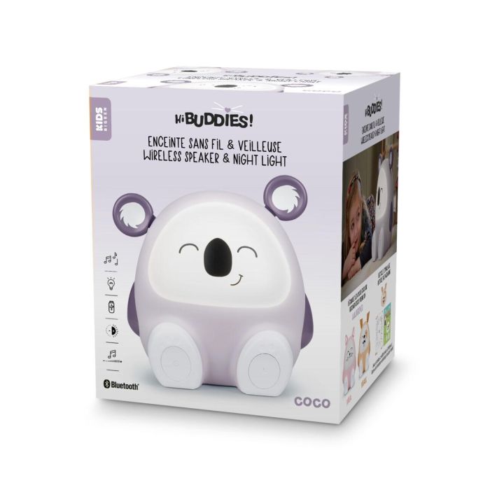 Bigben Kids Wireless Bt Speaker With Night Light Koala Shape Purple Btkidskoala 1