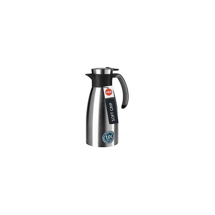 Emsa Isolierkanne SOFT GRIP. 1 Liter (edelstahl/schwarz. Quick Tip Verschluss) 6 Emsa Isolierkanne SOFT GRIP. 1 Liter (edelstahl/schwarz. Quick Tip Verschluss) 6