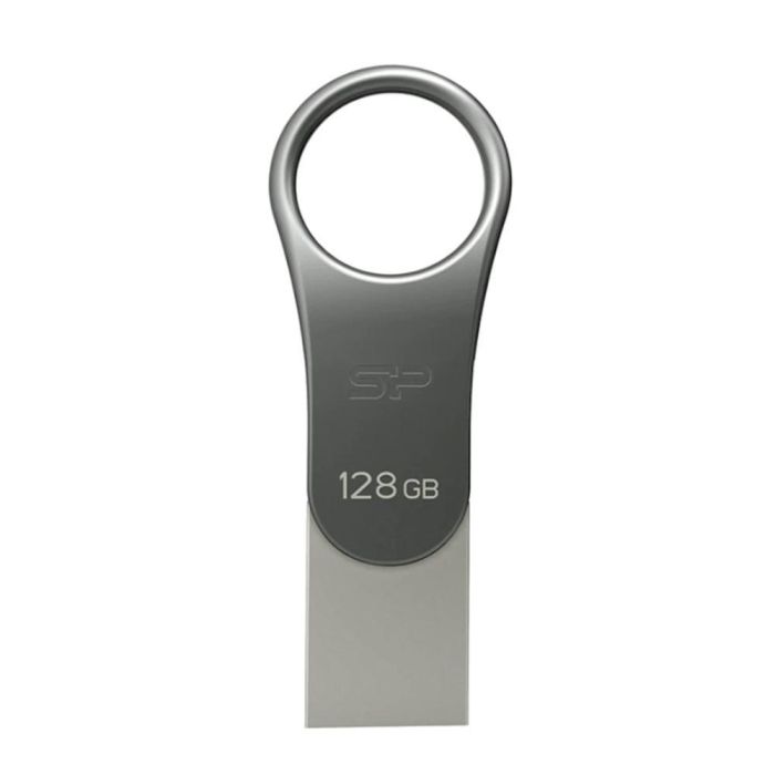 Memoria USB Silicon Power Mobile C80 Gris Titanio 128 GB 1