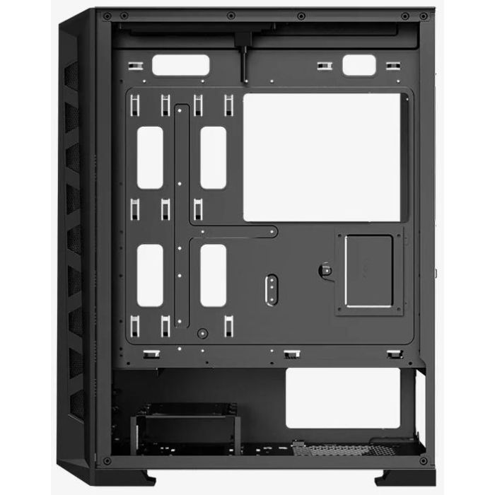 Hiditec MH12 Torre Negro E-ATX, ATX, Micro ATX, Mini-ITX PC Chasis con USB Type-C y Refrigeración ARGB 4