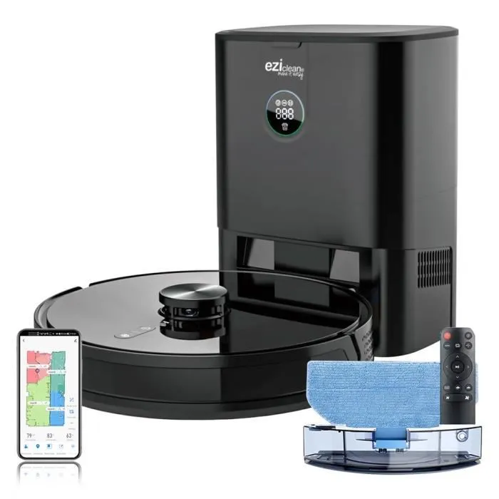 Eziclean Robot Aspirador y Mopa I-Bot Z7 Smart Conectado con Base de Succión - 240 min - 3Kpa - 300m² - 3L 0 Eziclean Robot Aspirador y Mopa I-Bot Z7 Smart Conectado con Base de Succión - 240 min - 3Kpa - 300m² - 3L 0