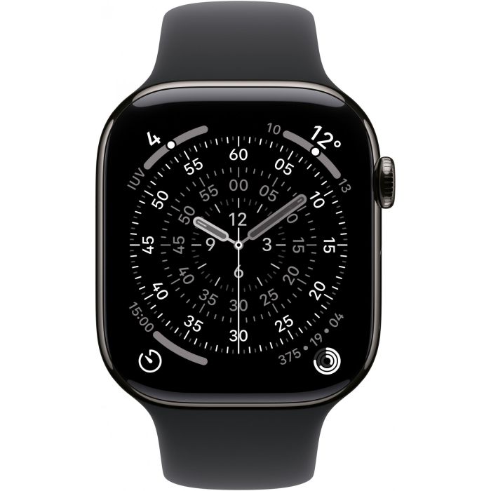 Apple Watch S11 Cellular 46mm Titanio Gris Espacial con Correa Deportiva Negra M/L 1