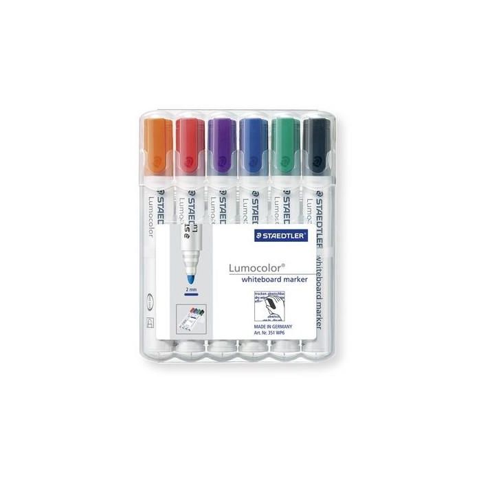 Staedtler Estuche 6 pzas Lumocolor Whiteboard Marker 351 WP6 1 Staedtler Estuche 6 pzas Lumocolor Whiteboard Marker 351 WP6 1