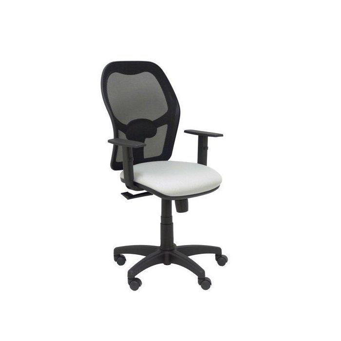 Silla Piqueras Y Crespo Alocen Brazos Regulables Mecanismo Sincro Refuerzo Lumbar Ruedas Nylon Respaldo Malla Negra Transpirable Y Asiento Tapizado Bali Gris Claro