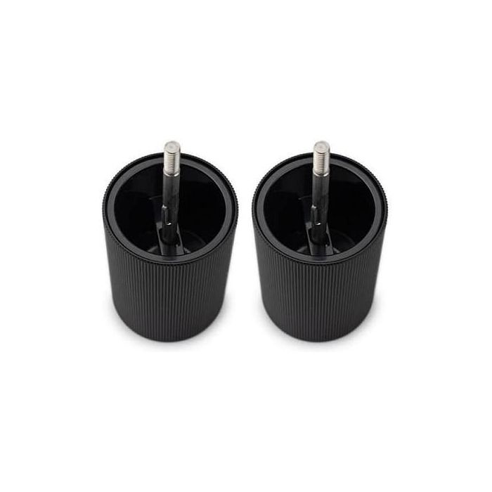 PEUGEOT Line Night Chic Salero y Pimentero Negro de Madera y Metal, Acero Inoxidable, Molienda Ajustable, 12 cm (120 mm) - Juego de 2 - 43285