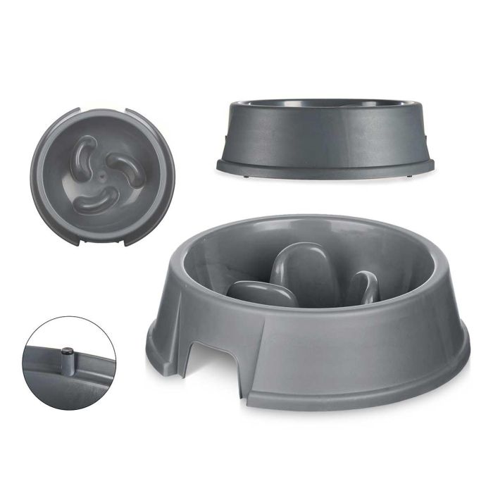 Comedero Mascow Antracita Alimentación Lenta 27x7.5x27cm 1500ml (12 Unidades) Comedero Mascow Antracita Alimentación Lenta 27x7.5x27cm 1500ml (12 Unidades)