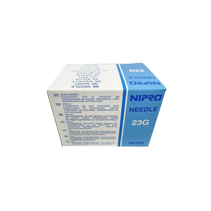 Nipro Agujas Hipodérmicas 23G 0.6x25 mm Azul 100 Unidades Nipro Agujas Hipodérmicas 23G 0.6x25 mm Azul 100 Unidades