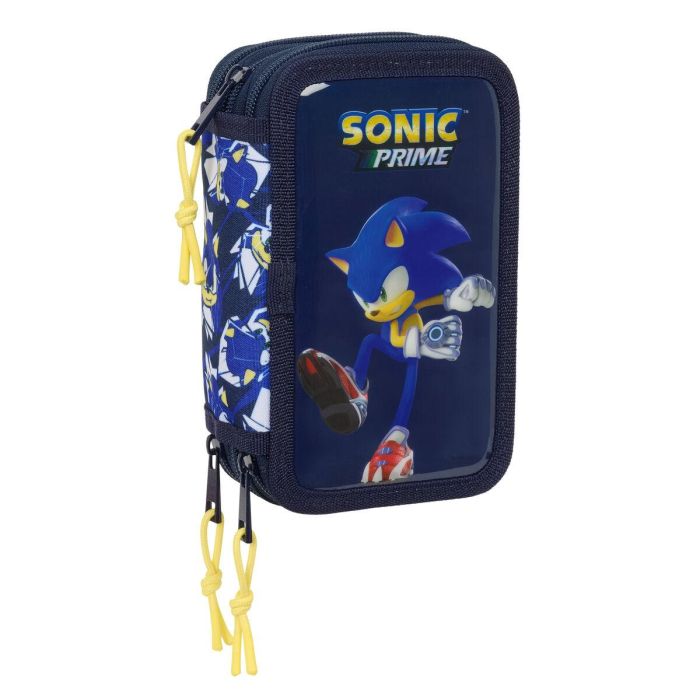 Plumier Triple Sonic City Azul 12,5 x 19,5 x 5,5 cm 37 Piezas