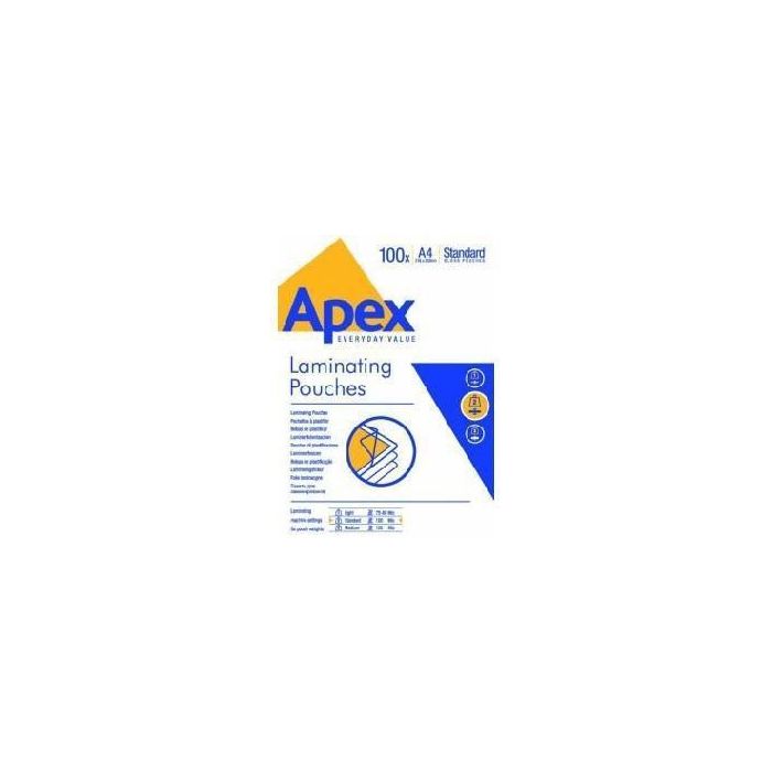 Fellowes Fundas De Plastificar Apex 125 Micras A4 Brillo Pack 100 Ud Fellowes Fundas De Plastificar Apex 125 Micras A4 Brillo Pack 100 Ud