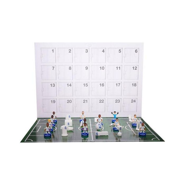 Minix Calendario Adviento Super Pack Real Madrid con 12 Figuras de Jugadores como Mbappé y Bellingham