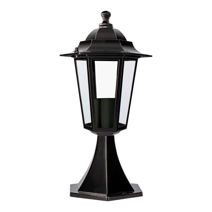 Farol de aluminio y cristal para muro ip44 e27 60 W color negro ø19,5x37,5cm modelo zurich