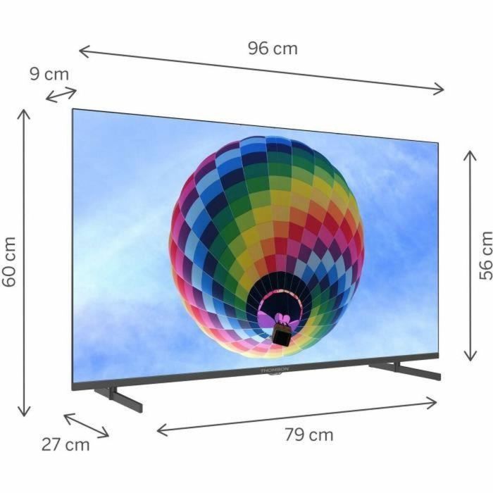 Thomson 43QG4S14 Televisor Smart TV QLED 4K UHD de 43 pulgadas (109 cm) con Google TV y HDR 10, HDMI 2.1 5