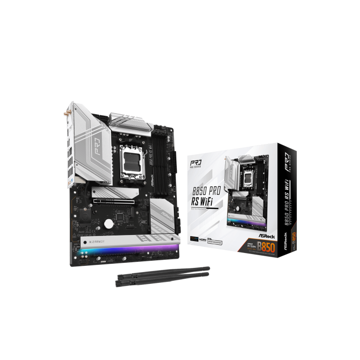 ASROCK AM5 B850 Pro RS WiFi Placa Base ATX para AMD Ryzen 7000/8000/9000 Series con DDR5, 2.5 Gigabit Ethernet y WiFi 6E 0 ASROCK AM5 B850 Pro RS WiFi Placa Base ATX para AMD Ryzen 7000/8000/9000 Series con DDR5, 2.5 Gigabit Ethernet y WiFi 6E 0
