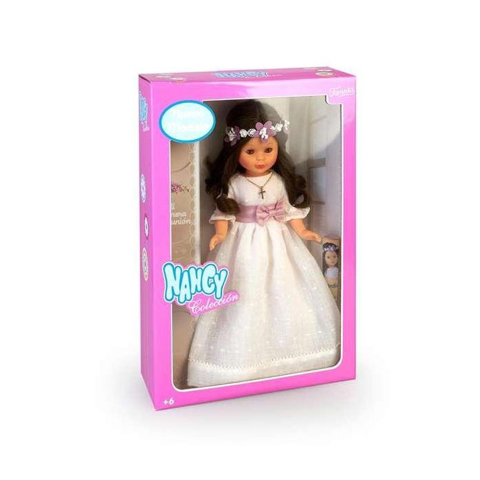 Famosa Muñeca Nancy Comunión Morena 48 cm con Corona de Flores Reedición 2023 1