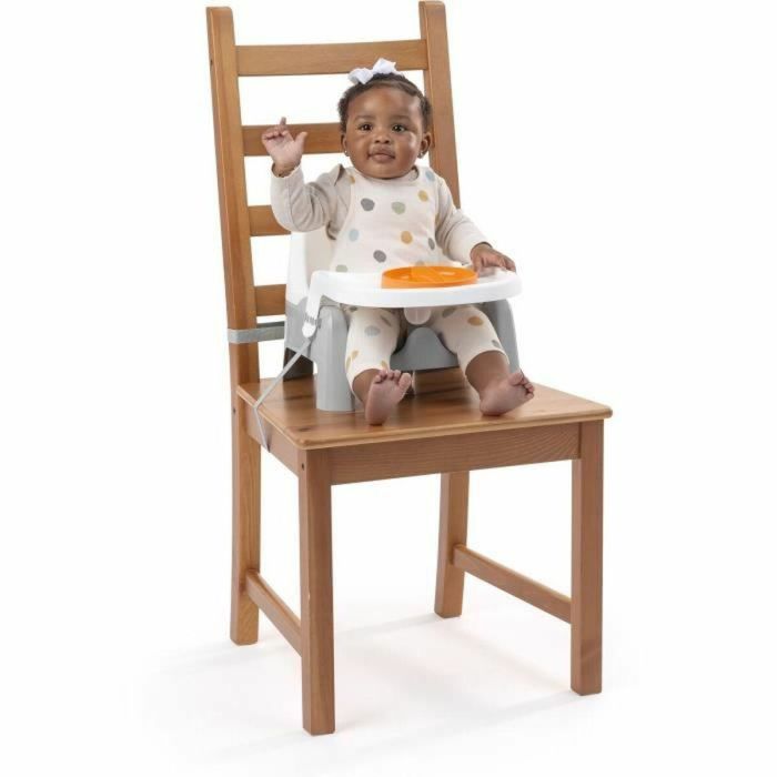 Ingenuity ING12914129401 Asiento Elevado de Aprendizaje para Comidas, Modelo Plato Twist & Dine, Naranja y Azul, Niños 6 Meses a 3 Años 1