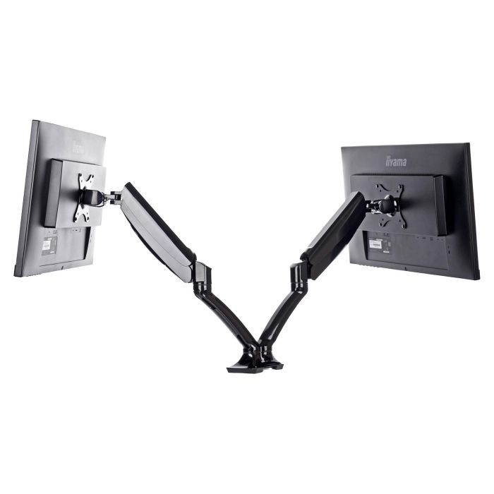 Iiyama Soporte Doble de Monitor con Gasfeder, Para 2 Pantallas de 10"-27" y 5 kg, Montaje Pinza/Atornillado VESA 100x100/75x75 mm, Negro 11