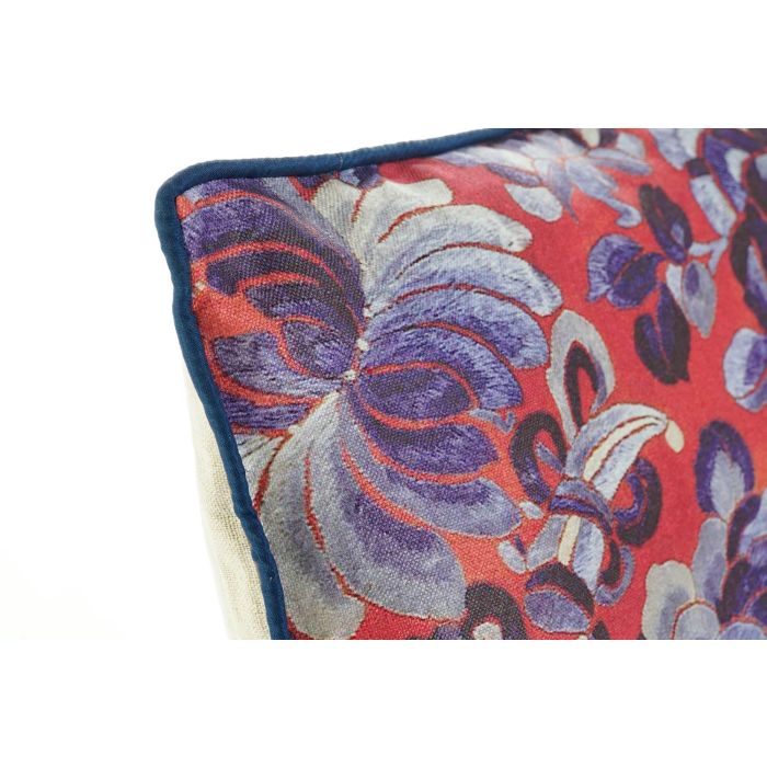 DKD Home Decor Cojín Shabby Multicolor Ribete Cremallera 45x45 cm Poliéster Lino - 6 Unidades Surtido Aleatorio Lavado en Seco 1