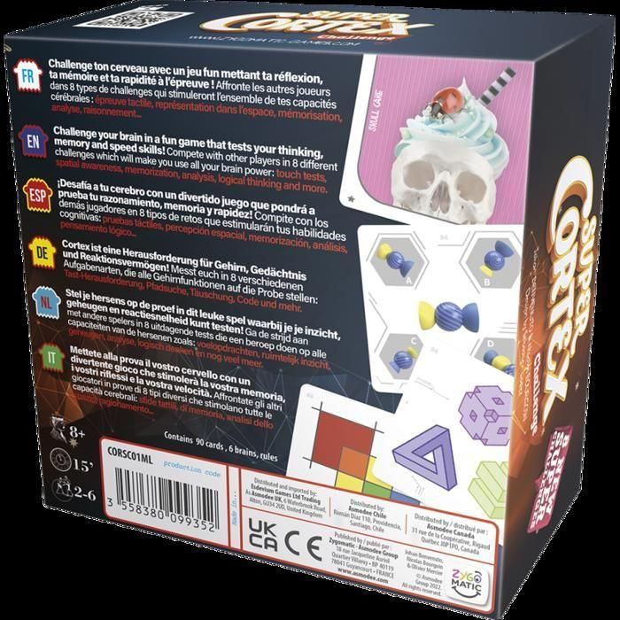 Asmodee ASM3558380099352 Juego de Fiesta Cortex Super Cortex ML 2 Asmodee ASM3558380099352 Juego de Fiesta Cortex Super Cortex ML 2