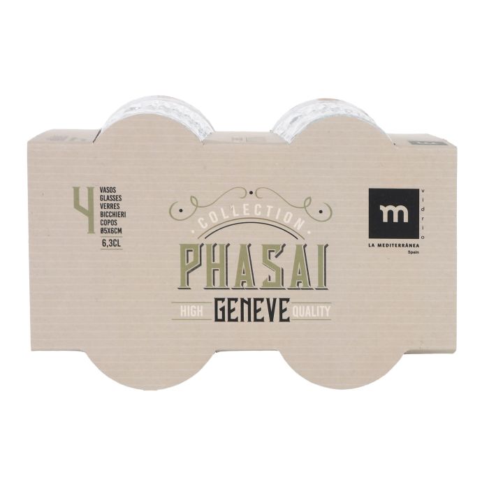 Set 4 Vasos Chupitos 63Ml "Phasai Geneve" Md (24 Cajas) 3 Set 4 Vasos Chupitos 63Ml "Phasai Geneve" Md (24 Cajas) 3