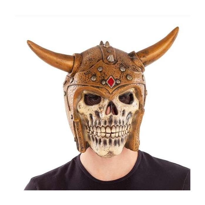 My Other Me Máscara de Látex de Cráneo Vikingo Talla Única para Adulto