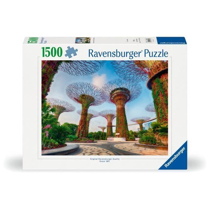 Rompecabezas de 1500 piezas "Jardín junto a la Bahía de Singapur", a partir de 14 años, rompecabezas premium, Singapur, 12001396, Ravensburger 4
