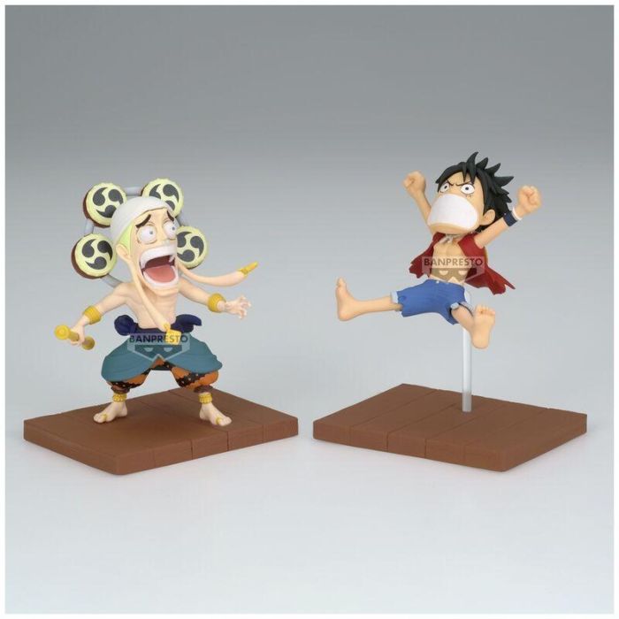 Banpresto One Piece World Collectable Log Stories - Figura de Monkey D. Luffy & Enel en PVC y ABS, 8 cm - BP89838P 1