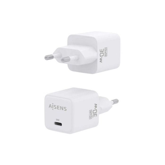 AISENS - CARGADOR GaN 30W, 1xUSB-C PD3.0 QC4.0, BLANCO 1 AISENS - CARGADOR GaN 30W, 1xUSB-C PD3.0 QC4.0, BLANCO 1