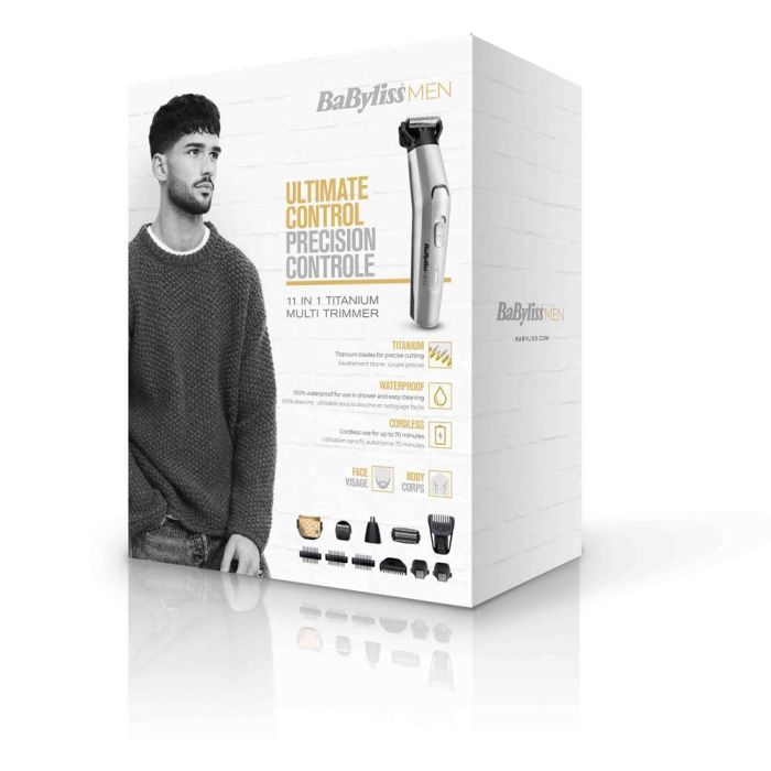 Babyliss Afeitadora MT861E Recortador Barba, Cabeza y Cuerpo, Máquina de Afeitar Eléctrica Multiusos 1