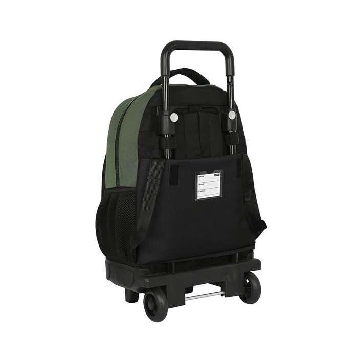 Mochila Escolar con Ruedas BlackFit8 Gradient Negro Verde militar (33 x 45 x 22 cm) 4