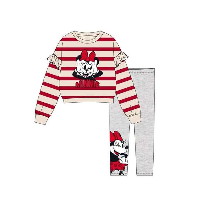 Cerdá Conjunto 2 Piezas Algodón Cepillado Minnie Legging para Niña 5 Años Gris
