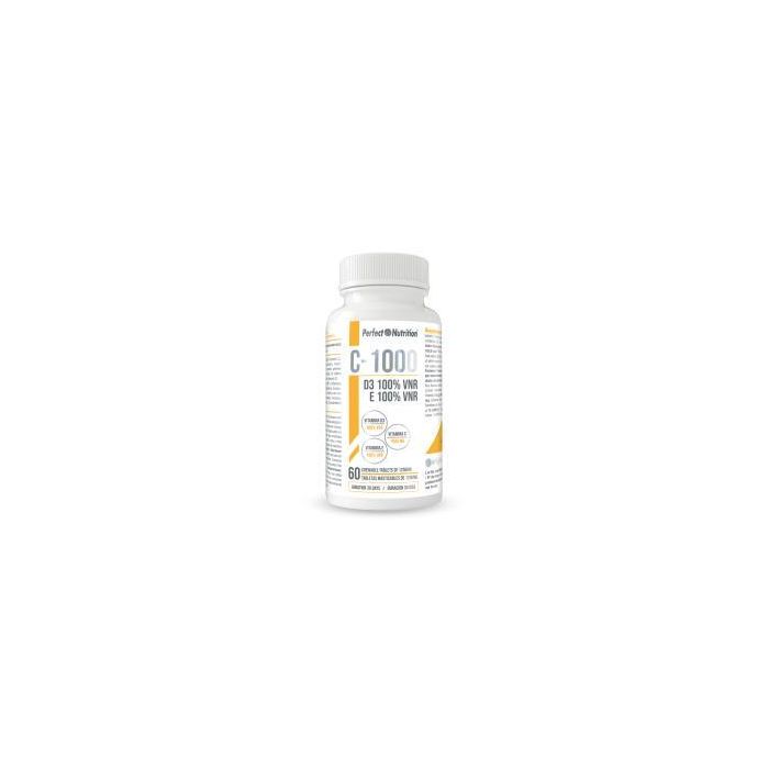 GEN PROFESSIONAL Vitamina C-1000 + Vitamina E + Vitamina D3 Comprimidos Masticables - 60 Comprimidos