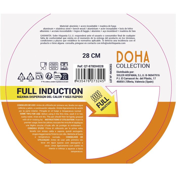 Sarten 28Cm Alum. Forj. Full Doha Quttin (6 Unidades) 7 Sarten 28Cm Alum. Forj. Full Doha Quttin (6 Unidades) 7