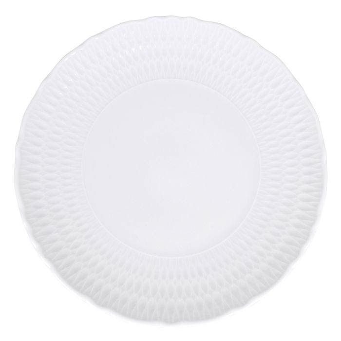 Vajilla Santa Clara Sofia 55 Piezas - Porcelana Blanca Relieve, Resistente Lavavajillas y Microondas 10
