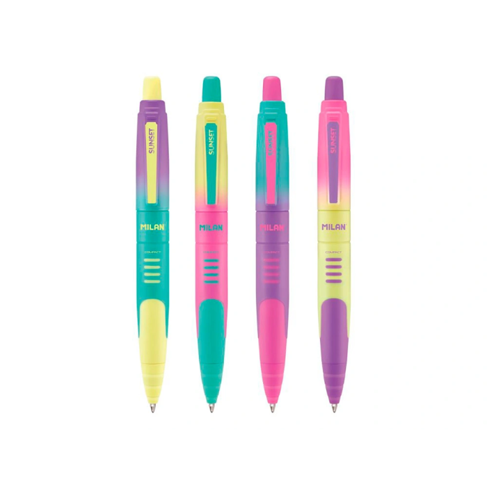 Milan Boligrafo Compact Sunset Retractil Tinta Azul Punta 1 mm Colores Surtidos 1